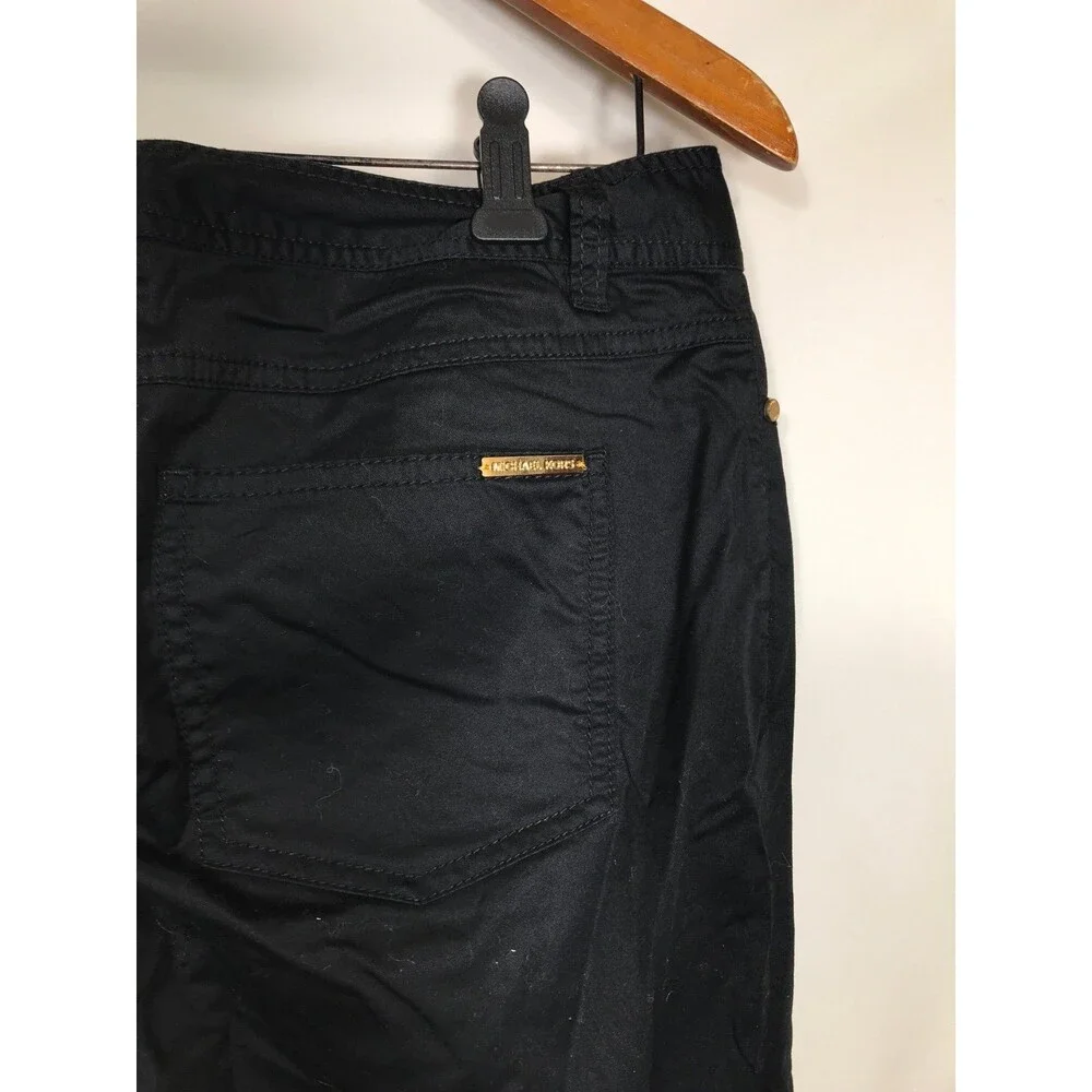 Michael Kors Women's Size 8 Dress Pants Skinny Pants Black Cotton Blend